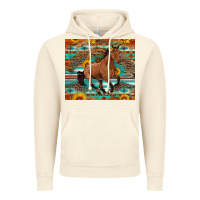 Vintage Artic galloping horse aztec sunflower Vintage Hoodie - Artiststas