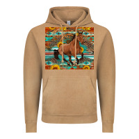 Vintage Camel galloping horse aztec sunflower Vintage Hoodie - Artiststas