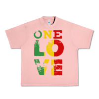 Salmon one love rasta reggae Urban Heavy Tee - linhVisuals