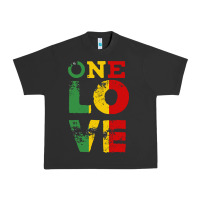 Pigment Black one love rasta reggae Urban Heavy Tee - linhVisuals