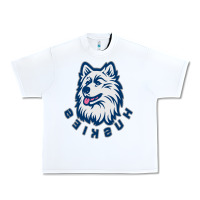 White HUSKIES Urban Heavy Tee - linhVisuals