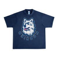 Navy HUSKIES Urban Heavy Tee - linhVisuals