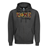 Charcoal Heather there's no place like home for holidays Zipper Hoodie - RanaPortraitStore