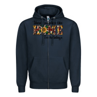 Navy there's no place like home for holidays Zipper Hoodie - RanaPortraitStore