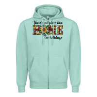 Seafoam there's no place like home for holidays Zipper Hoodie - RanaPortraitStore