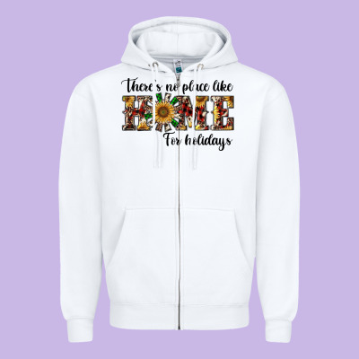 There's No Place Like Home For Holidays Zipper Hoodie Designed By Ranaportraitstore