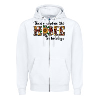 White there's no place like home for holidays Zipper Hoodie - RanaPortraitStore