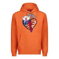 Carrot patriotic nurse love Premium Hoodie - BarkalooDesign