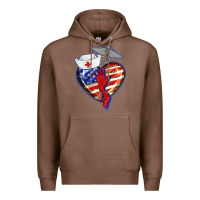 Chestnut patriotic nurse love Premium Hoodie - BarkalooDesign