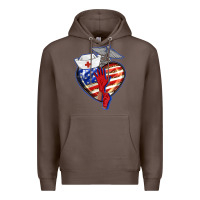 Coffee patriotic nurse love Premium Hoodie - BarkalooDesign
