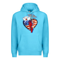 Patriotic Nurse Love Premium Hoodie | Teevron