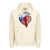 Sandshell patriotic nurse love Premium Hoodie - BarkalooDesign