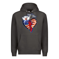 Smoke patriotic nurse love Premium Hoodie - BarkalooDesign