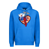 True Royal patriotic nurse love Premium Hoodie - BarkalooDesign