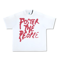 White Foster The People Urban Heavy Tee - linhVisuals