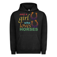 Pigment Black Just a Girl Who Loves Horses Urban Hoodie - Bettercallsaul