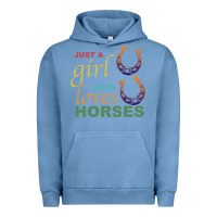 Pigment Pebble Blue Just a Girl Who Loves Horses Urban Hoodie - Bettercallsaul