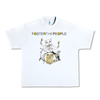 White Foster The People Helena Beat Urban Heavy Tee - linhVisuals