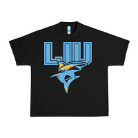 Black long island university sharks Urban Heavy Tee - linhVisuals