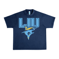 Navy long island university sharks Urban Heavy Tee - linhVisuals