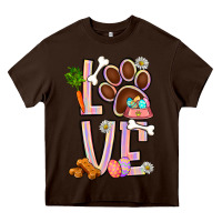 Chocolate Brown Tie dye easter love dog paw Heavy Core Tee - BundleAndBundleShop
