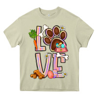 Mossy Tie dye easter love dog paw Heavy Core Tee - BundleAndBundleShop