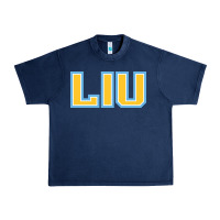 Navy long island university sharks Urban Heavy Tee - linhVisuals