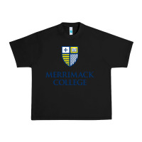 Black merrimack warriors Urban Heavy Tee - linhVisuals