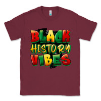 Burgundy black history vibes Classic Tee - FaDigitalArtStudio