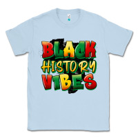 Dusty Blue black history vibes Classic Tee - FaDigitalArtStudio