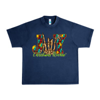 Navy joy Christmas Rockin Urban Heavy Tee - CowhideDigitalArt