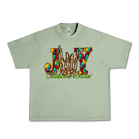 Oil Green joy Christmas Rockin Urban Heavy Tee - CowhideDigitalArt