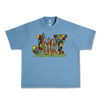Pebble Blue joy Christmas Rockin Urban Heavy Tee - CowhideDigitalArt