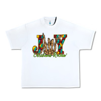 White joy Christmas Rockin Urban Heavy Tee - CowhideDigitalArt
