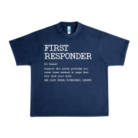 Navy first responder  definition design Urban Heavy Tee - linhVisuals