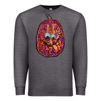 Charcoal Heather watercolor pumpkin leopard Premium Sweatshirt - RanaPortraitStore