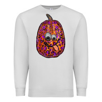 Dove Grey watercolor pumpkin leopard Premium Sweatshirt - RanaPortraitStore