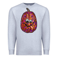 Heather Grey watercolor pumpkin leopard Premium Sweatshirt - RanaPortraitStore