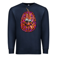Navy watercolor pumpkin leopard Premium Sweatshirt - RanaPortraitStore