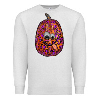 Oatmeal Heather watercolor pumpkin leopard Premium Sweatshirt - RanaPortraitStore