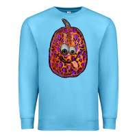Ocean Blue watercolor pumpkin leopard Premium Sweatshirt - RanaPortraitStore