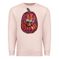 Pale Pink watercolor pumpkin leopard Premium Sweatshirt - RanaPortraitStore