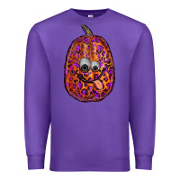 Purple watercolor pumpkin leopard Premium Sweatshirt - RanaPortraitStore