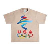 French Oak USA OLYMPIC RINGS Urban Heavy Tee - linhVisuals