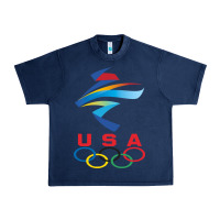 Navy USA OLYMPIC RINGS Urban Heavy Tee - linhVisuals