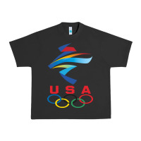 Pigment Black USA OLYMPIC RINGS Urban Heavy Tee - linhVisuals