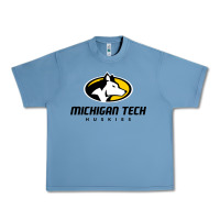 Pebble Blue michigan tech Urban Heavy Tee - linhVisuals