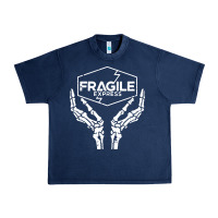 Navy fragile express death stranding Urban Heavy Tee - linhVisuals