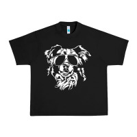 Black border collie dog t  shirt border collie with sunglasses cool dog t  s Urban Heavy Tee - linhVisuals