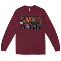 Burgundy salty witch Long Sleeve Tee - CowhideDigitalArt